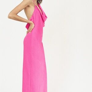 Zara SATIN EFFECT ASYMMETRIC DRESS